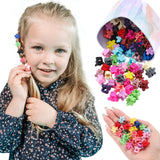Girls Mini Cartoons Hair Clips Claw Clip Flower Small Hair Claws Sweet Hairpins