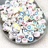 30/60pcs 10mm Polymer Clay Heart Beads DIY Jewelry Making Bracelet Accessories