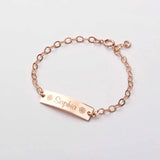 Personalized Stainless Steel Baby Name ID Bracelet Hand Chain