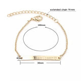 Personalized Stainless Steel Baby Name ID Bracelet Hand Chain