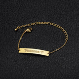 Personalized Engraving Name Bracelet Children's Engraved Coordinate Bangle