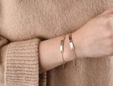 Personalized Engraving Name Bracelet Children's Engraved Coordinate Bangle