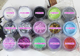 30 Boxes Glitters & Pearlescence Powder