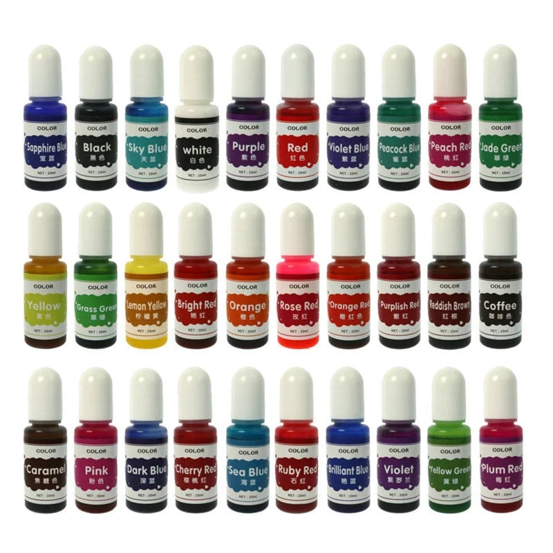 30 Colors Epoxy Pigment UV Resin Dye Jewelry Colorant Art Crafts