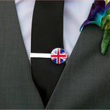 30 Countries Flag Tie Clips Men Necktie Clip Pins Wedding Suit Accessories