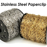 30 Ft Stainless Steel PaperClip Chain for Necklace Jewelry Making