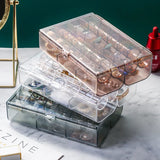 30 Grid 2 Layer Jewelry Storage Box Brown