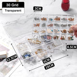 30 Grid 2 Layer Jewelry Storage Box Brown