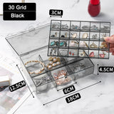 30 Grid 2 Layer Jewelry Storage Box Brown