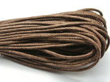 30m Brown Waxed Cotton Beading Cord 2mm