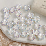 30 PCS 12mm Acrylic Flowers Earrings Hair Pin DIY Jewelry Materials