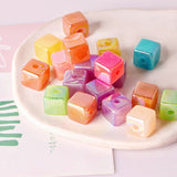 30 PCS Square Jelly Acrylic Beads 13x13mm DIY Spacer Loose Bead Jewelry Making
