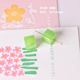 30 PCS Square Jelly Acrylic Beads 13x13mm DIY Spacer Loose Bead Jewelry Making