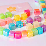30 PCS Square Jelly Acrylic Beads 13x13mm DIY Spacer Loose Bead Jewelry Making