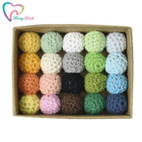30 PCS 16 MM Wooden Beads Mix Knitting Ball DIY Chew Nursing Jewelry
