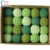 30 PCS 16 MM Wooden Beads Mix Knitting Ball DIY Chew Nursing Jewelry