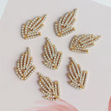 30PCS 18*30mm Metal Alloy KC Crystal Rhinestone Branches DIY Jewelry Making