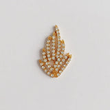 30PCS 18*30mm Metal Alloy KC Crystal Rhinestone Branches DIY Jewelry Making