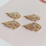 30PCS 18*30mm Metal Alloy KC Crystal Rhinestone Branches DIY Jewelry Making