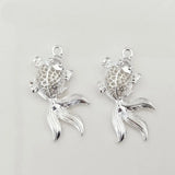 30 PCS Fish Pendant Charm for Jewelry Making