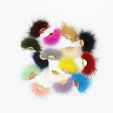 30 PCS DIY Mink Hair Bulb Rabbit Hair Tassel Earrings Pendants