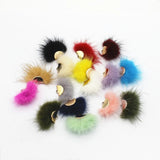 30 PCS DIY Mink Hair Bulb Rabbit Hair Tassel Earrings Pendants