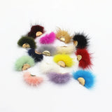 30 PCS DIY Mink Hair Bulb Rabbit Hair Tassel Earrings Pendants