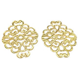 30 PCS 36*30mm Metal Filigree Flowers Slice Charms Base DIY Jewelry Making