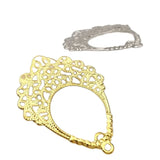 30 PCS 42*31mm Iron Filigree Flowers Charm Pendant DIY Jewelry Findings
