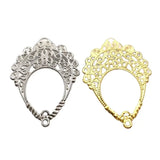 30 PCS 42*31mm Iron Filigree Flowers Charm Pendant DIY Jewelry Findings