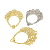 30 PCS 42*31mm Iron Filigree Flowers Charm Pendant DIY Jewelry Findings