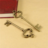 30 PCS Vintage Metal Alloy Key Pendant Charms for Jewelry Making