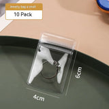30 PCS Clear PVC Jewelry Anti Oxidation Zipper Bag Plastic Bags