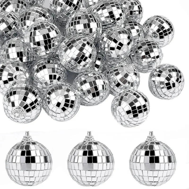 30 PCS Disco Mirror Balls 2 Inches Hanging Decorations