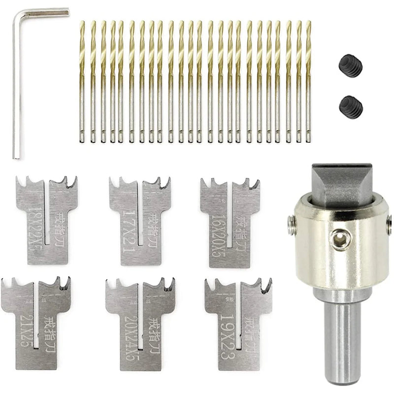 30 PCS Wood Ring Drill Bit Set, 16-21mm Blades Wooden Ring Maker Bead Drill Bit