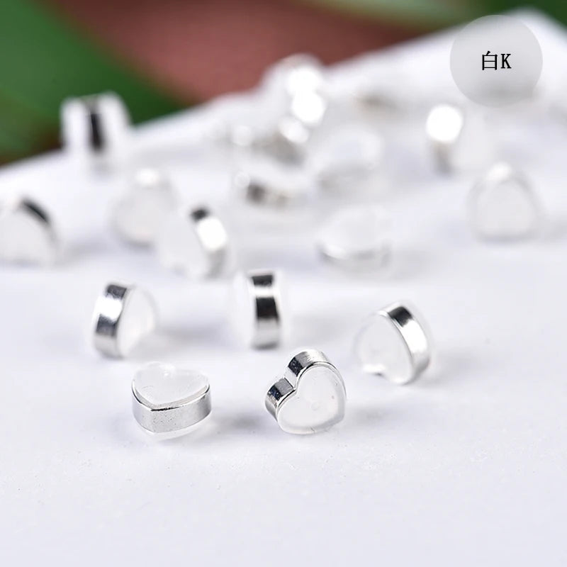 30 PCS Soft Silicone Copper Earring Backs for Body Jewelry Making