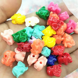 30 PCS Elephant Clay Beads Mixed Colors 9x14mm Jewelry Components DIY Findings