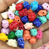 30 PCS Elephant Clay Beads Mixed Colors 9x14mm Jewelry Components DIY Findings