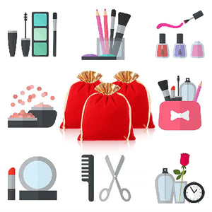 30 PCS Drawstring Bags with Pouches for Wedding Favor Storage (Red)
