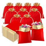 30 PCS Drawstring Bags with Pouches for Wedding Favor Storage (Red)