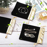 30 PCS Black Jewelry Pouches Drawstring Bags Wedding Favor Storage Bag