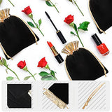 30 PCS Black Jewelry Pouches Drawstring Bags Wedding Favor Storage Bag