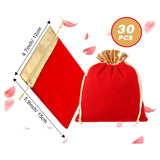 30 PCS Drawstring Bags with Pouches for Wedding Favor Storage (Red)