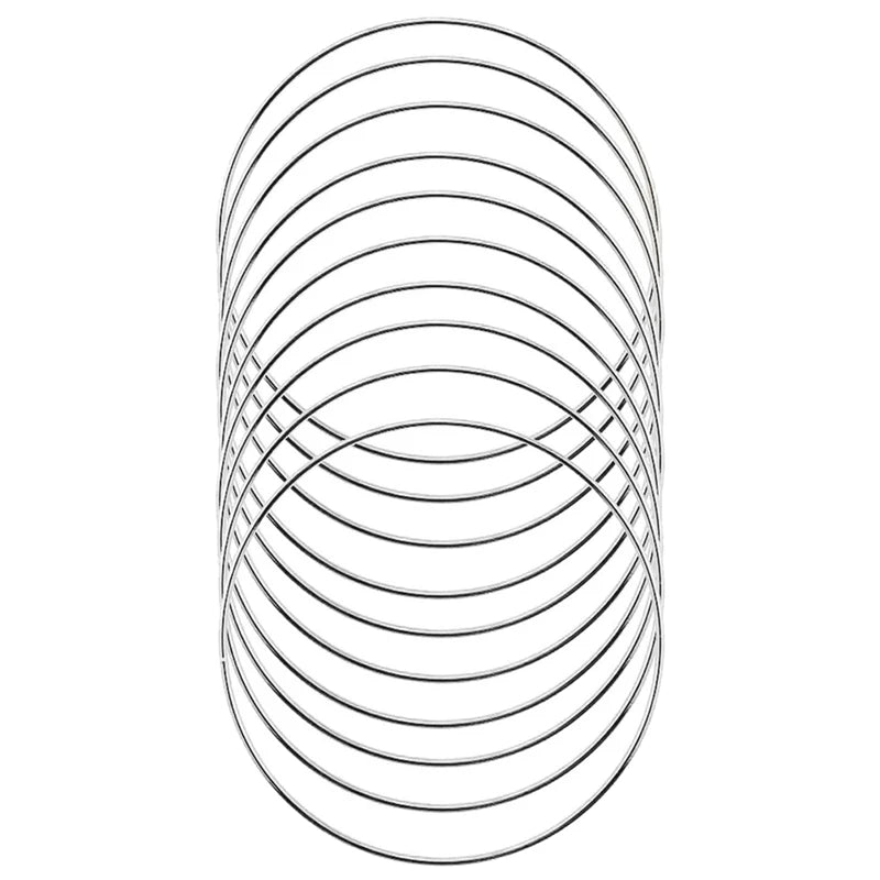 30 Pack 4 Inch Silver Dream Catcher Metal Rings for Crafts DIY
