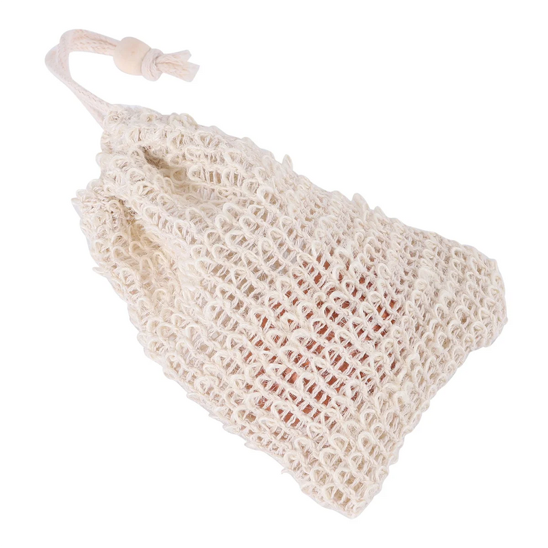 30 Pack Sisal Soap Bag Exfoliating Soap Saver Pouch with Wooden Beads
