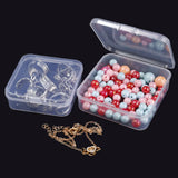 30 Packs Plastic Storage Box for Jewelry Container with Hinged Lid