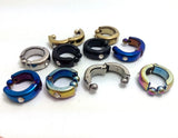 30 Pairs Zircon Stainless Steel Hoop Earring With CZ Men's Ear Jewelry