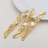 30 Pcs Metal Filigree Flowers Slice Bookmark Charms Pendant