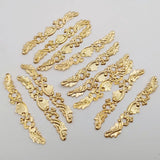 30 Pcs Metal Filigree Flowers Slice Bookmark Charms Pendant