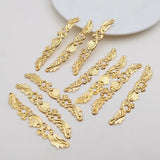 30 Pcs Metal Filigree Flowers Slice Bookmark Charms Pendant